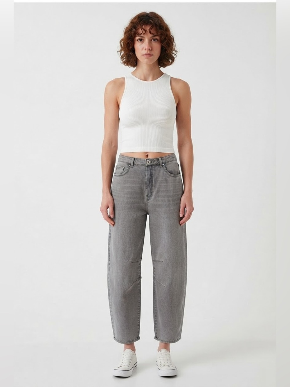 RM Rebecca Minkoff Womens High Rise Barrel Jean